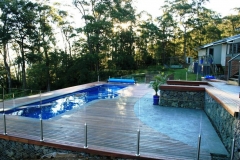 Lap pool in merbau decking